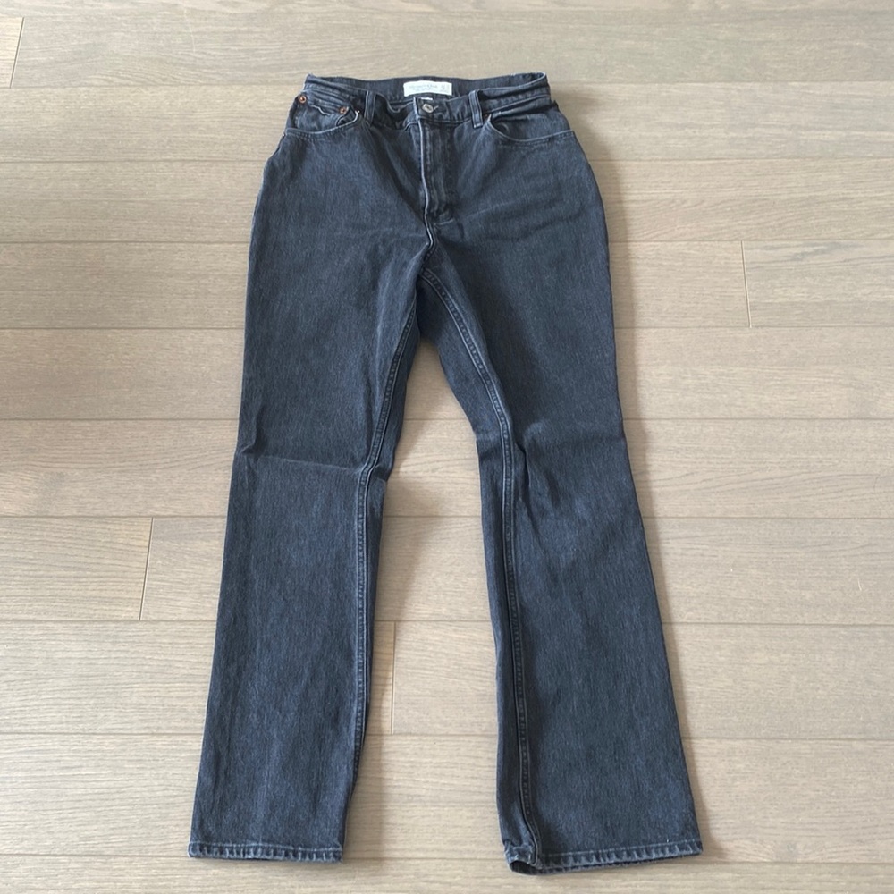 Abercrombie Curve Love Ultra High Rise Flare Jeans-short